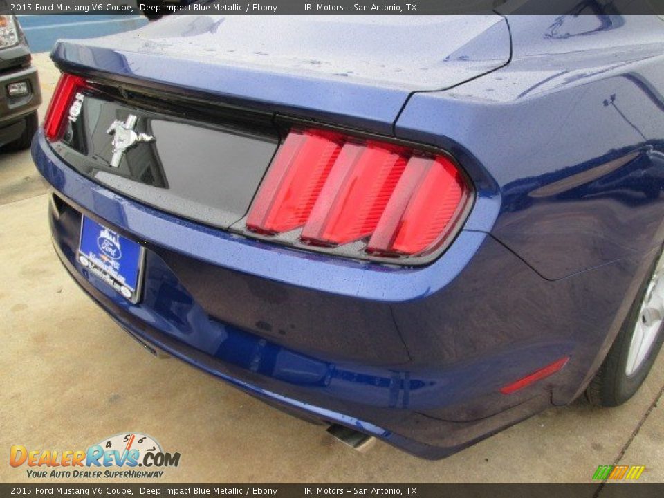 2015 Ford Mustang V6 Coupe Deep Impact Blue Metallic / Ebony Photo #9