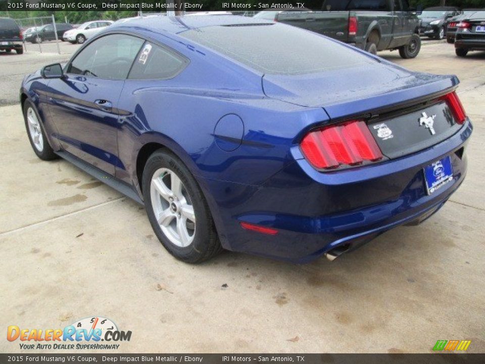 2015 Ford Mustang V6 Coupe Deep Impact Blue Metallic / Ebony Photo #12