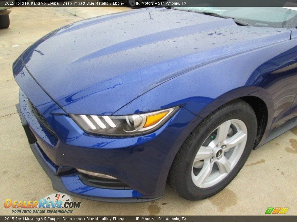 2015 Ford Mustang V6 Coupe Deep Impact Blue Metallic / Ebony Photo #13