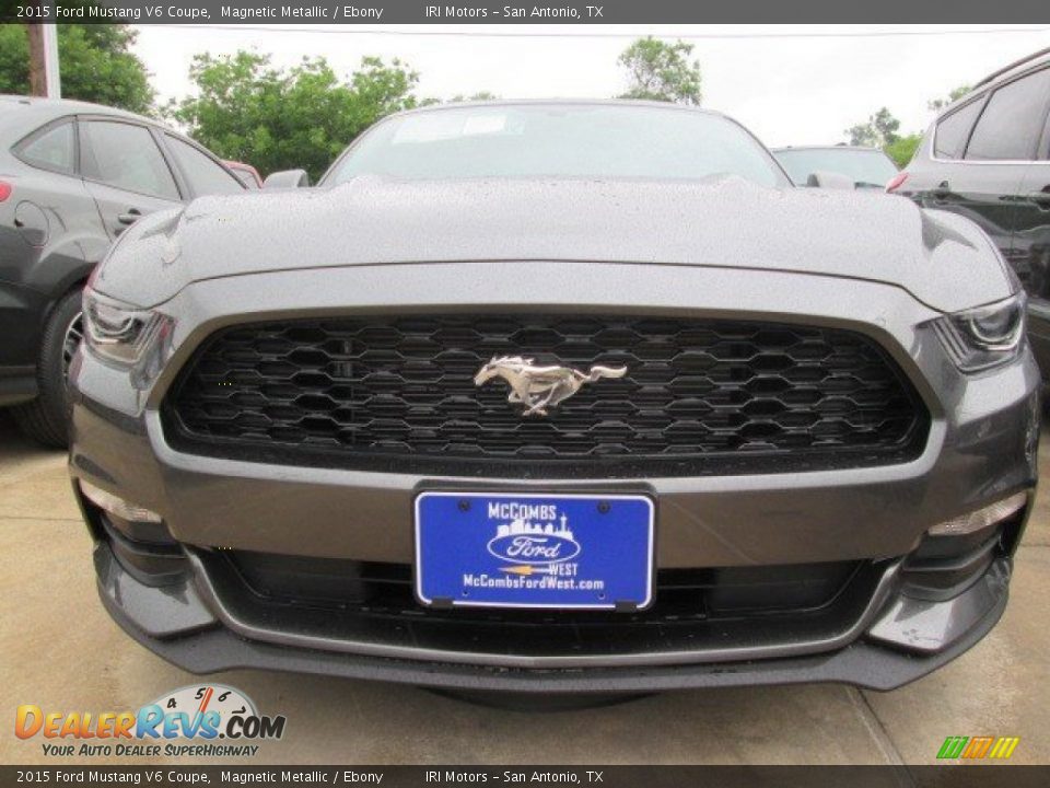 2015 Ford Mustang V6 Coupe Magnetic Metallic / Ebony Photo #9