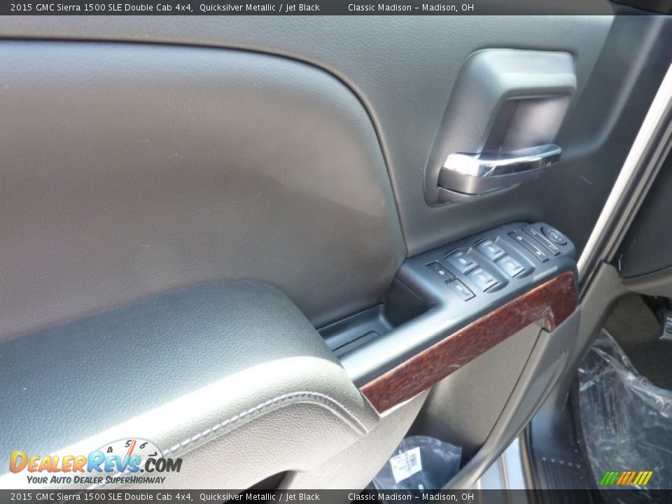 2015 GMC Sierra 1500 SLE Double Cab 4x4 Quicksilver Metallic / Jet Black Photo #3