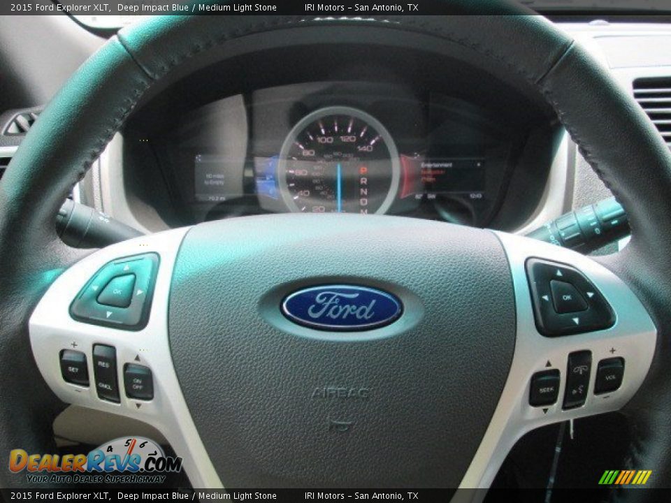 2015 Ford Explorer XLT Deep Impact Blue / Medium Light Stone Photo #27