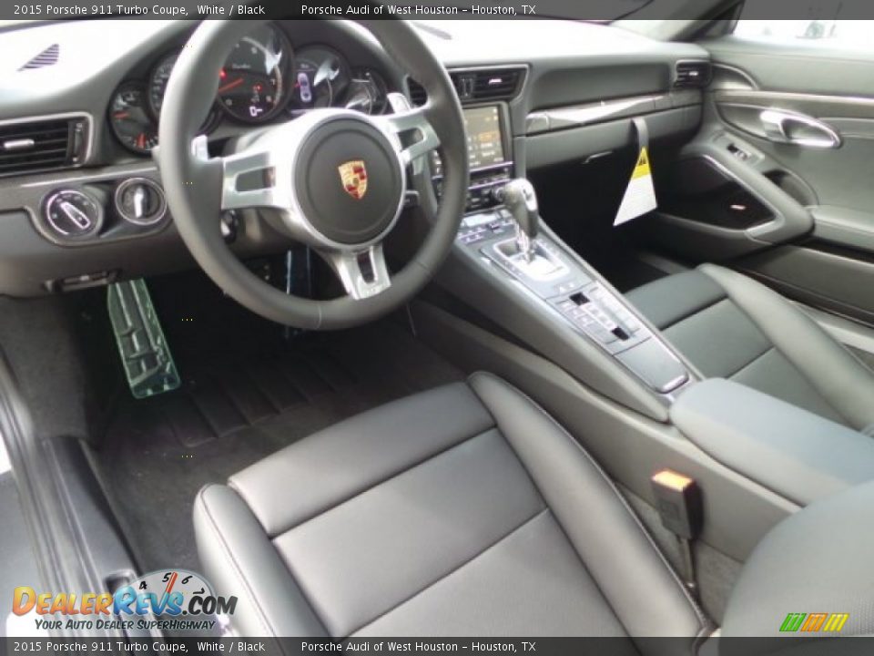 Black Interior - 2015 Porsche 911 Turbo Coupe Photo #12