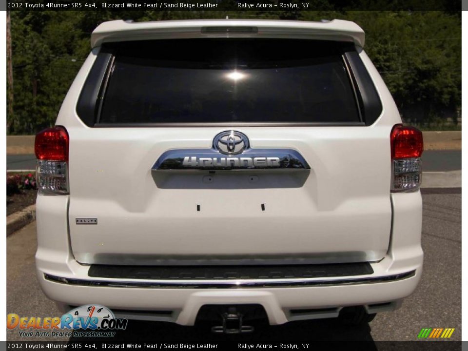 2012 Toyota 4Runner SR5 4x4 Blizzard White Pearl / Sand Beige Leather Photo #5