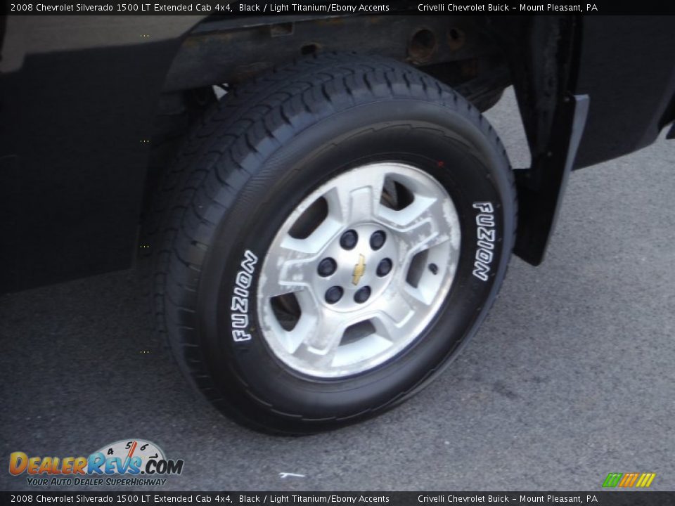 2008 Chevrolet Silverado 1500 LT Extended Cab 4x4 Black / Light Titanium/Ebony Accents Photo #3
