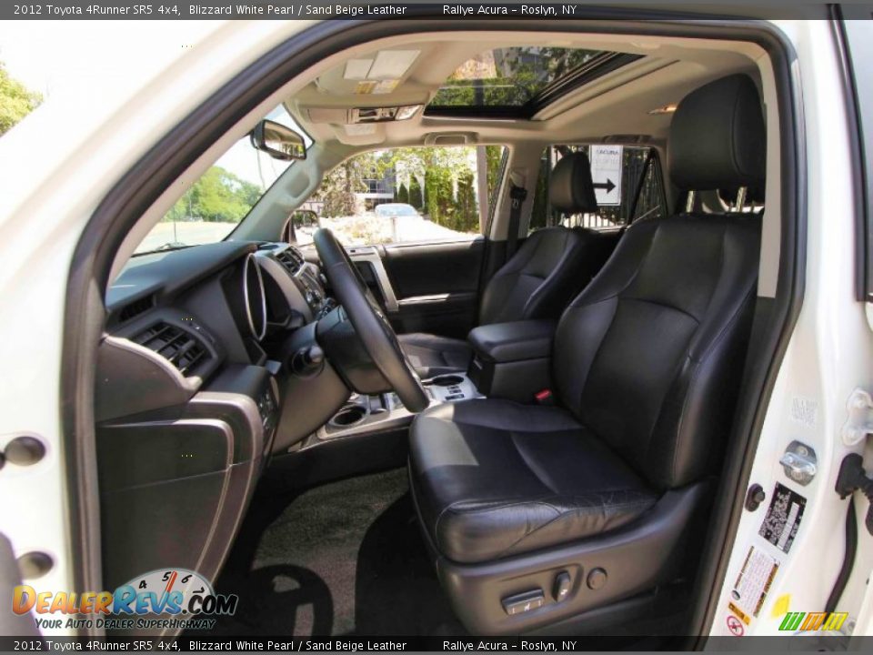 2012 Toyota 4Runner SR5 4x4 Blizzard White Pearl / Sand Beige Leather Photo #12