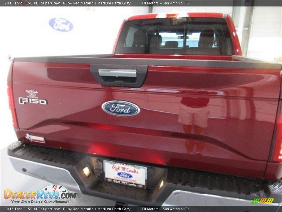 2015 Ford F150 XLT SuperCrew Ruby Red Metallic / Medium Earth Gray Photo #6