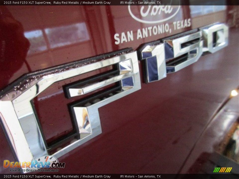 2015 Ford F150 XLT SuperCrew Ruby Red Metallic / Medium Earth Gray Photo #7