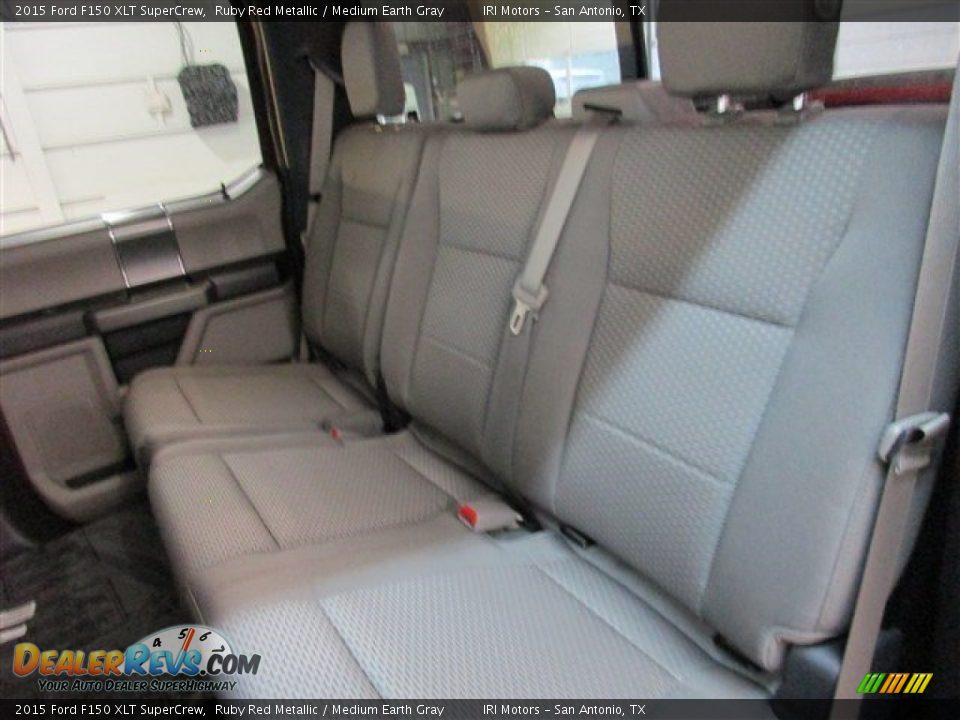 2015 Ford F150 XLT SuperCrew Ruby Red Metallic / Medium Earth Gray Photo #11
