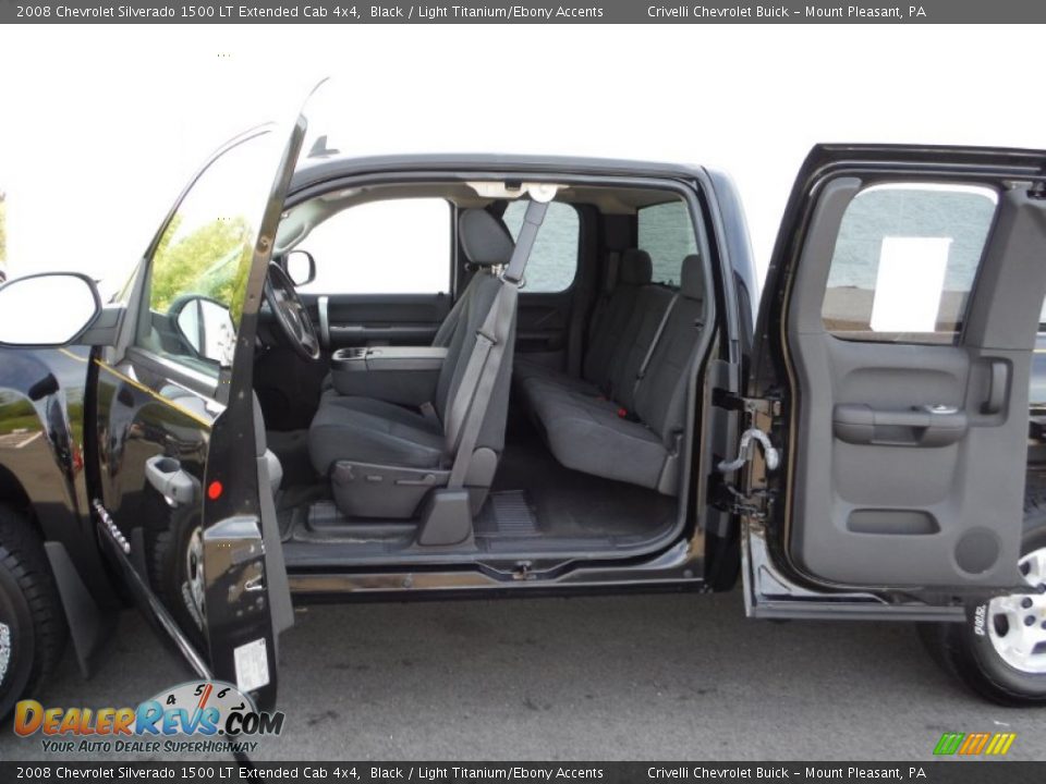 2008 Chevrolet Silverado 1500 LT Extended Cab 4x4 Black / Light Titanium/Ebony Accents Photo #16