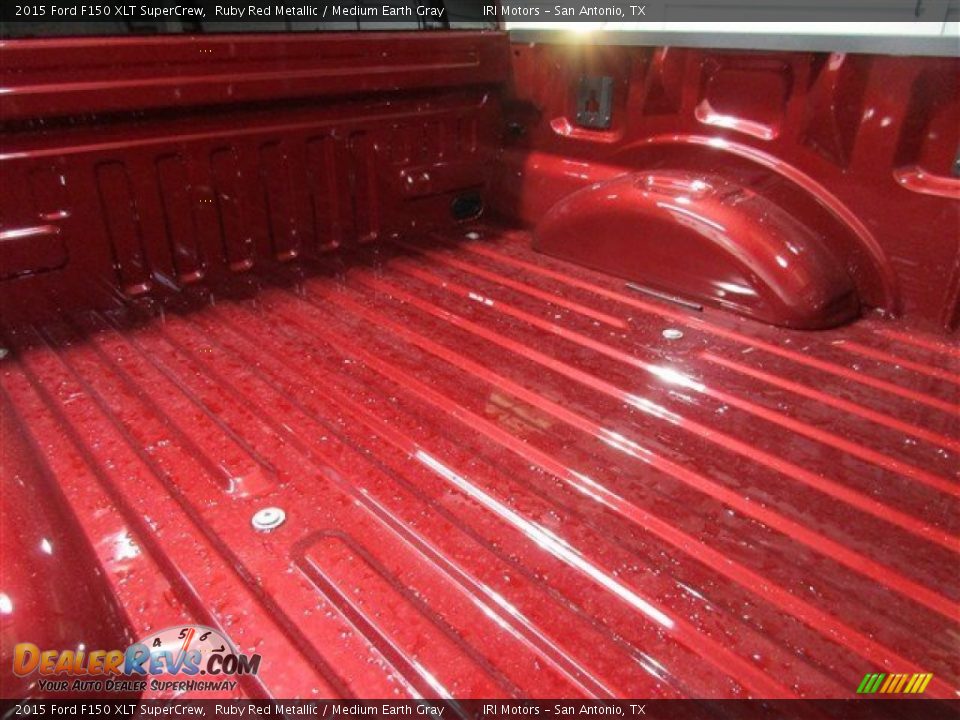 2015 Ford F150 XLT SuperCrew Ruby Red Metallic / Medium Earth Gray Photo #13