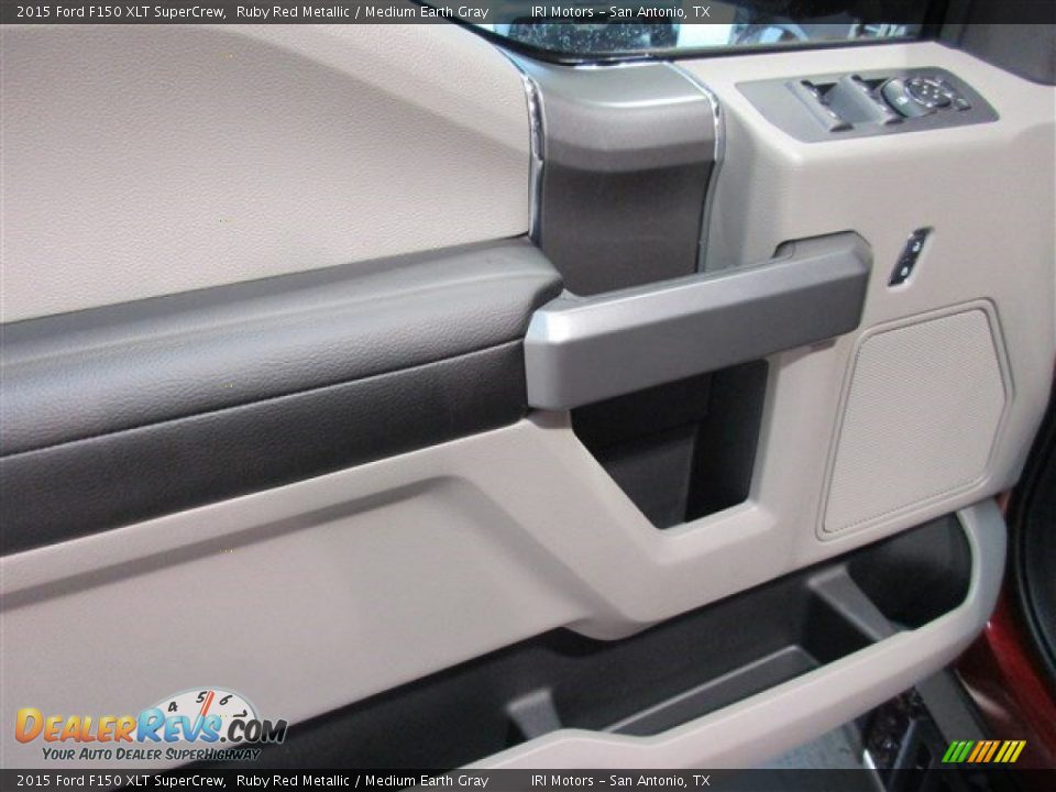2015 Ford F150 XLT SuperCrew Ruby Red Metallic / Medium Earth Gray Photo #14