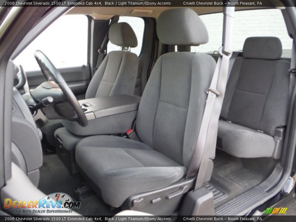 2008 Chevrolet Silverado 1500 LT Extended Cab 4x4 Black / Light Titanium/Ebony Accents Photo #18