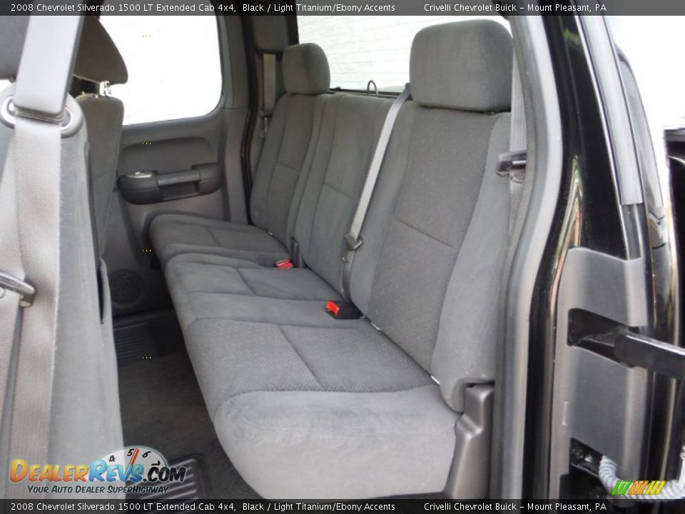 2008 Chevrolet Silverado 1500 LT Extended Cab 4x4 Black / Light Titanium/Ebony Accents Photo #20
