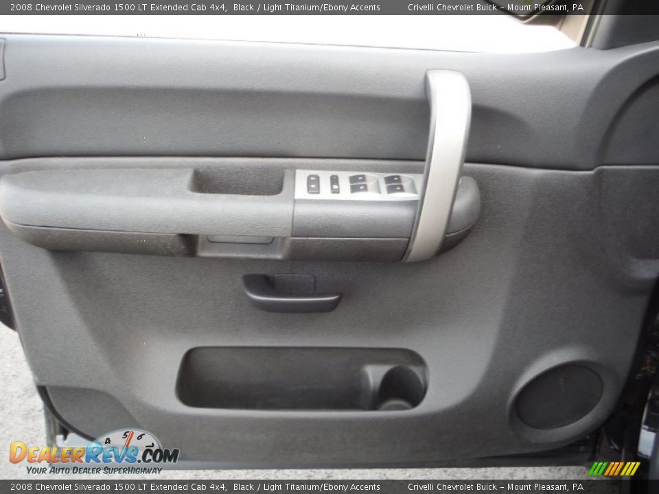 2008 Chevrolet Silverado 1500 LT Extended Cab 4x4 Black / Light Titanium/Ebony Accents Photo #21