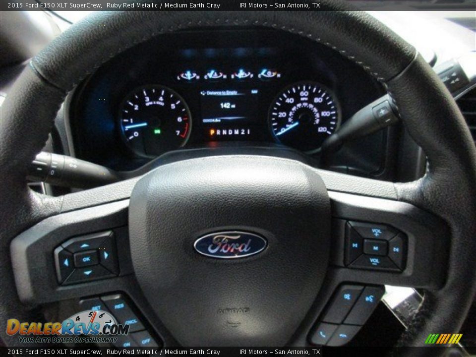 2015 Ford F150 XLT SuperCrew Ruby Red Metallic / Medium Earth Gray Photo #20