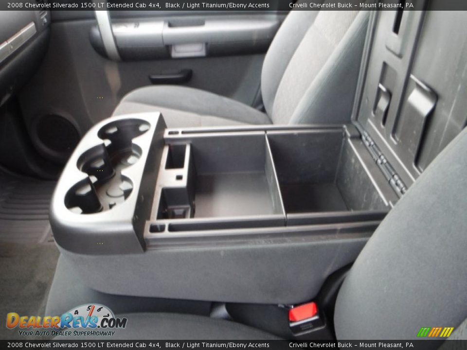 2008 Chevrolet Silverado 1500 LT Extended Cab 4x4 Black / Light Titanium/Ebony Accents Photo #22