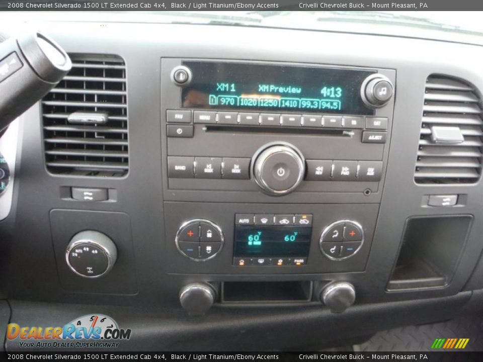 2008 Chevrolet Silverado 1500 LT Extended Cab 4x4 Black / Light Titanium/Ebony Accents Photo #24