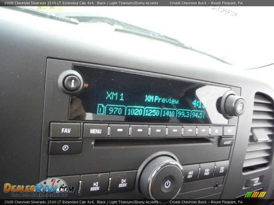 2008 Chevrolet Silverado 1500 LT Extended Cab 4x4 Black / Light Titanium/Ebony Accents Photo #25