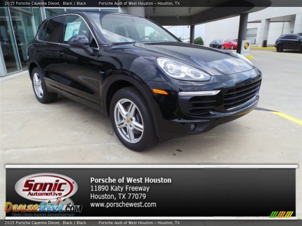 2015 Porsche Cayenne Diesel Black / Black Photo #1