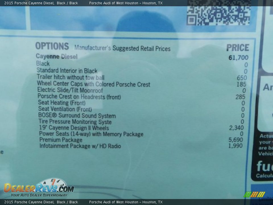 2015 Porsche Cayenne Diesel Black / Black Photo #33