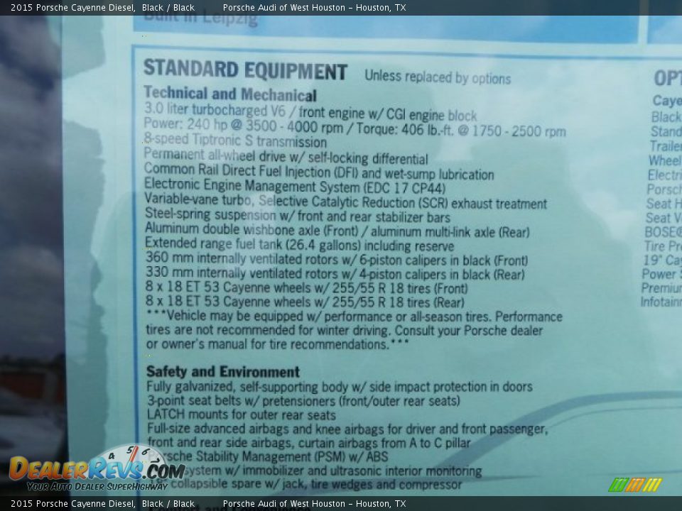 2015 Porsche Cayenne Diesel Black / Black Photo #34