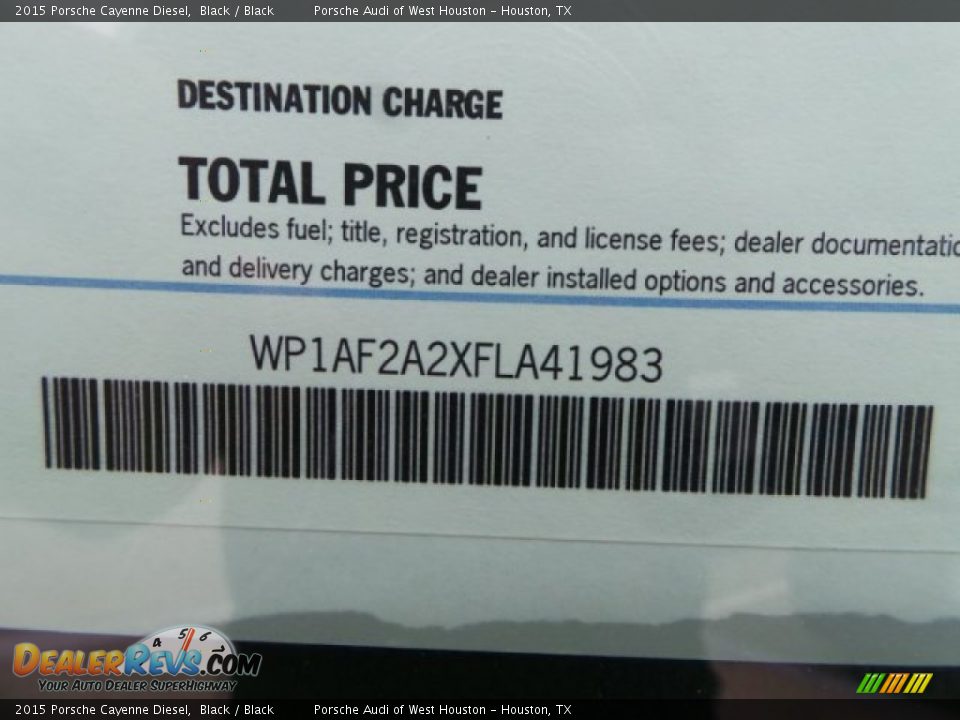 2015 Porsche Cayenne Diesel Black / Black Photo #36