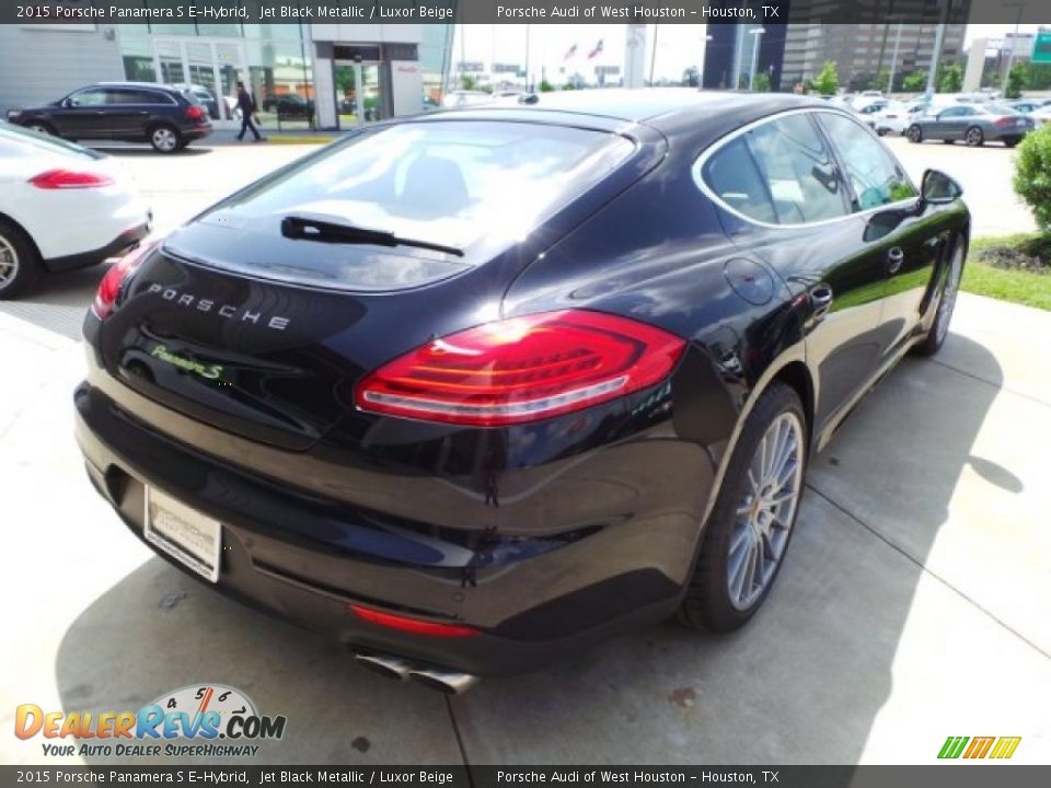 2015 Porsche Panamera S E-Hybrid Jet Black Metallic / Luxor Beige Photo #7