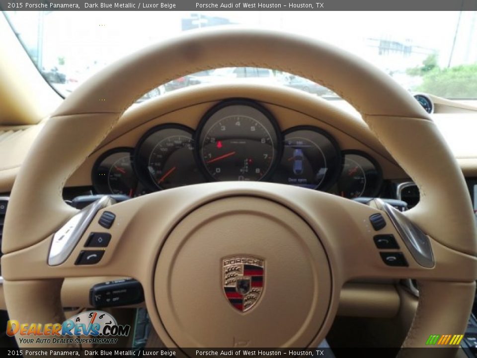 2015 Porsche Panamera Dark Blue Metallic / Luxor Beige Photo #23