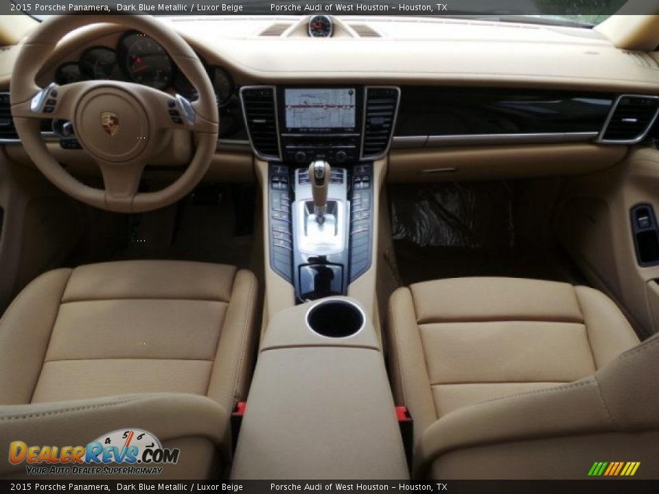 2015 Porsche Panamera Dark Blue Metallic / Luxor Beige Photo #27