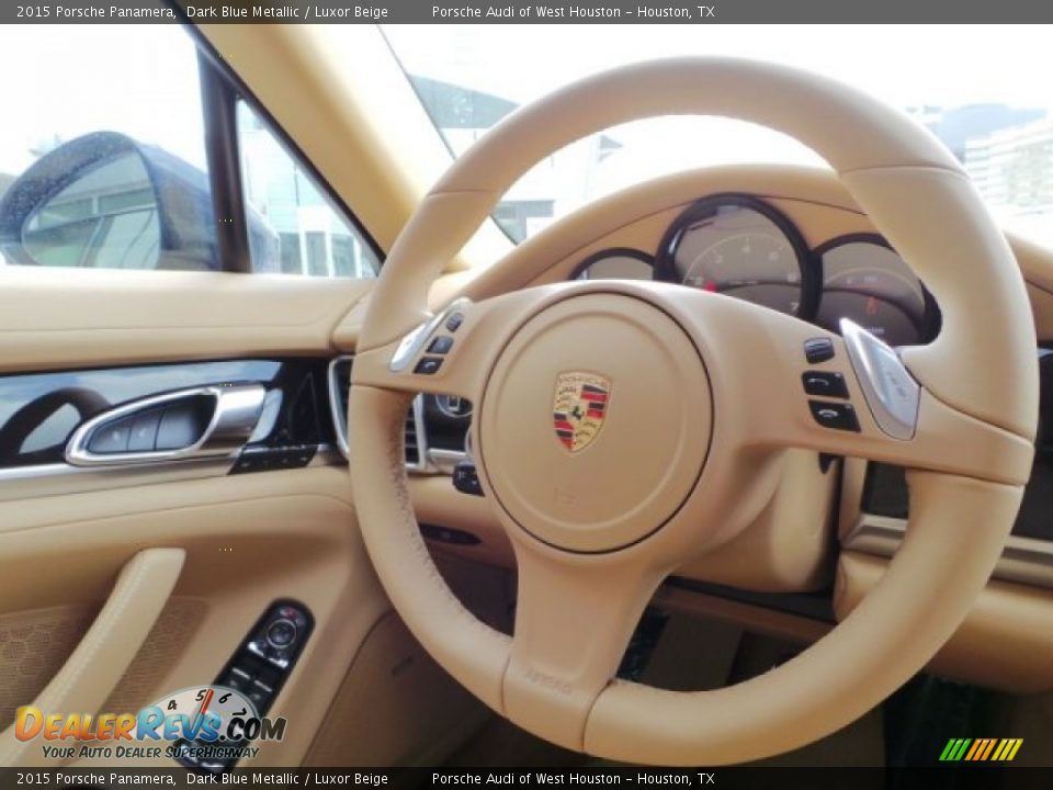 2015 Porsche Panamera Dark Blue Metallic / Luxor Beige Photo #28