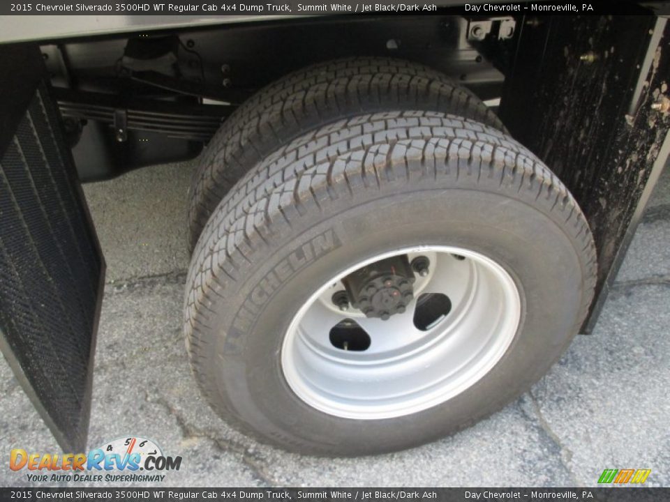2015 Chevrolet Silverado 3500HD WT Regular Cab 4x4 Dump Truck Summit White / Jet Black/Dark Ash Photo #3