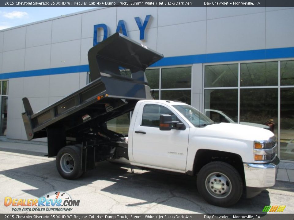 2015 Chevrolet Silverado 3500HD WT Regular Cab 4x4 Dump Truck Summit White / Jet Black/Dark Ash Photo #10