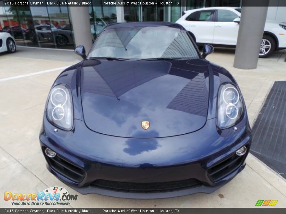 2015 Porsche Cayman Dark Blue Metallic / Black Photo #2
