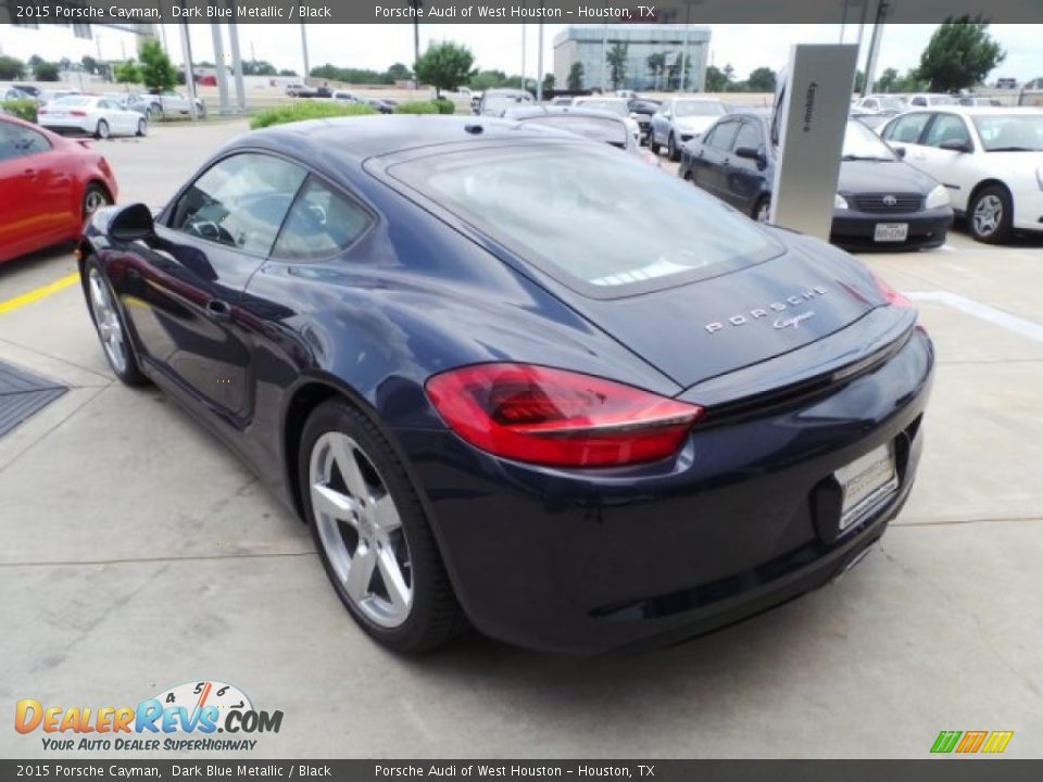 2015 Porsche Cayman Dark Blue Metallic / Black Photo #5