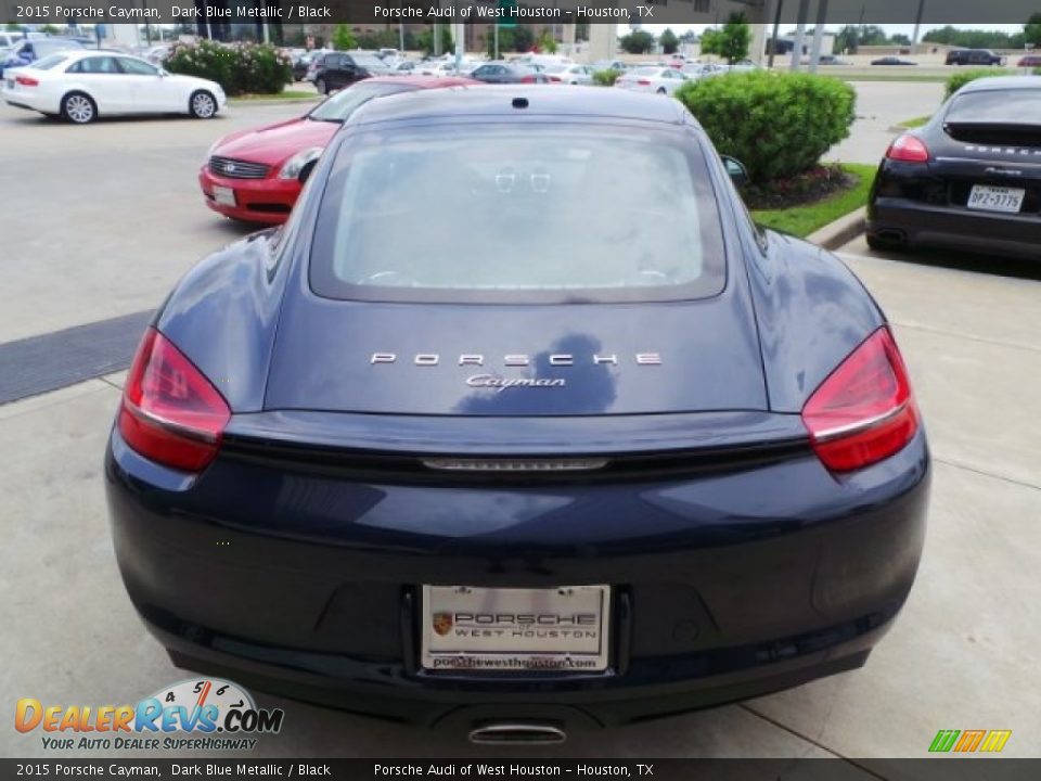 2015 Porsche Cayman Dark Blue Metallic / Black Photo #6