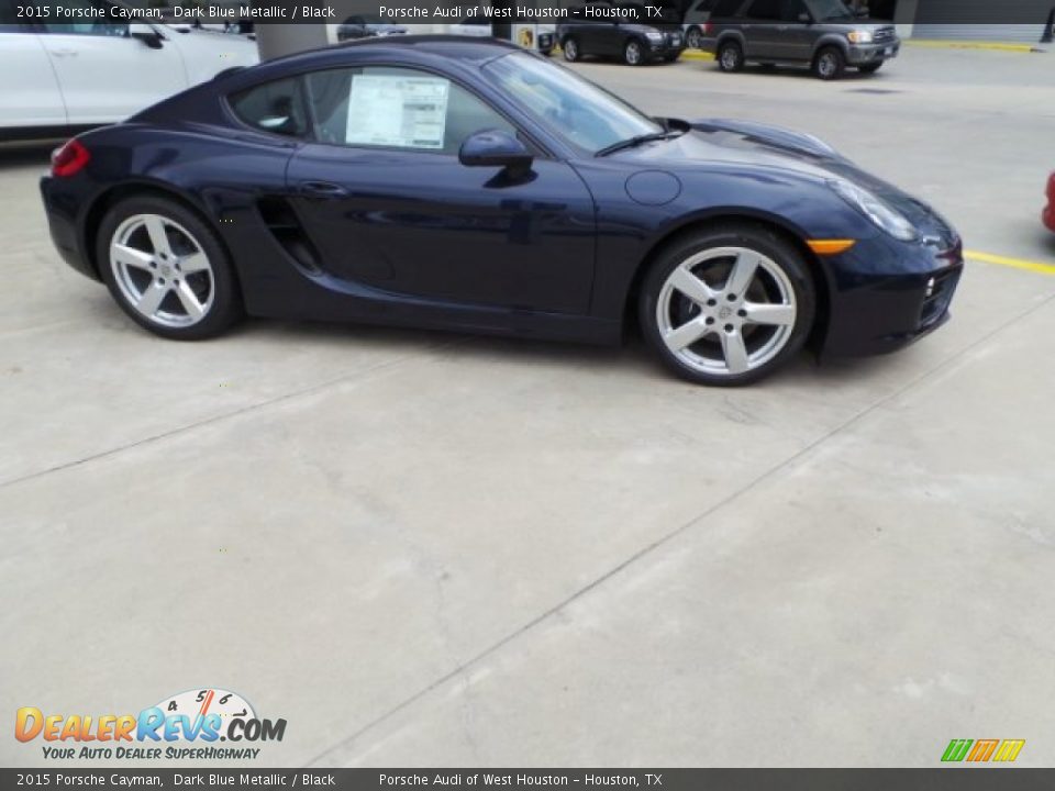 2015 Porsche Cayman Dark Blue Metallic / Black Photo #8