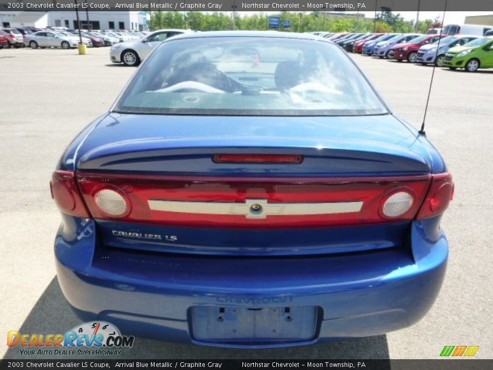 2003 Chevrolet Cavalier LS Coupe Arrival Blue Metallic / Graphite Gray Photo #3