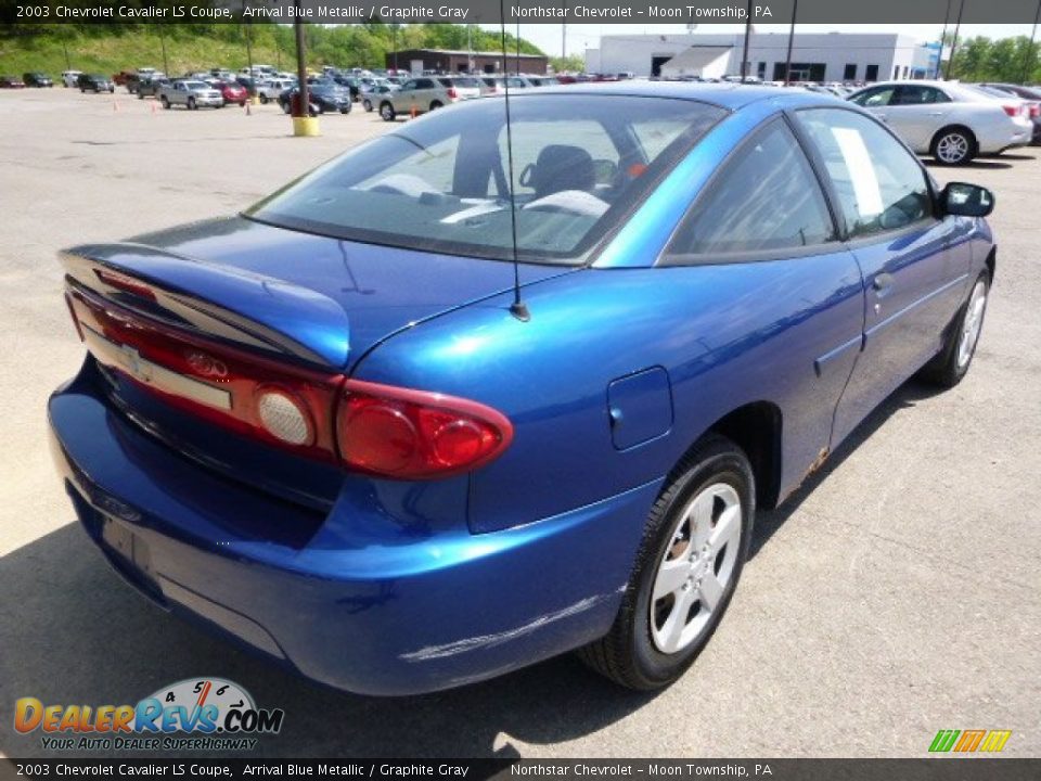 2003 Chevrolet Cavalier LS Coupe Arrival Blue Metallic / Graphite Gray Photo #4