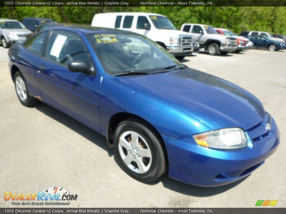 2003 Chevrolet Cavalier LS Coupe Arrival Blue Metallic / Graphite Gray Photo #5