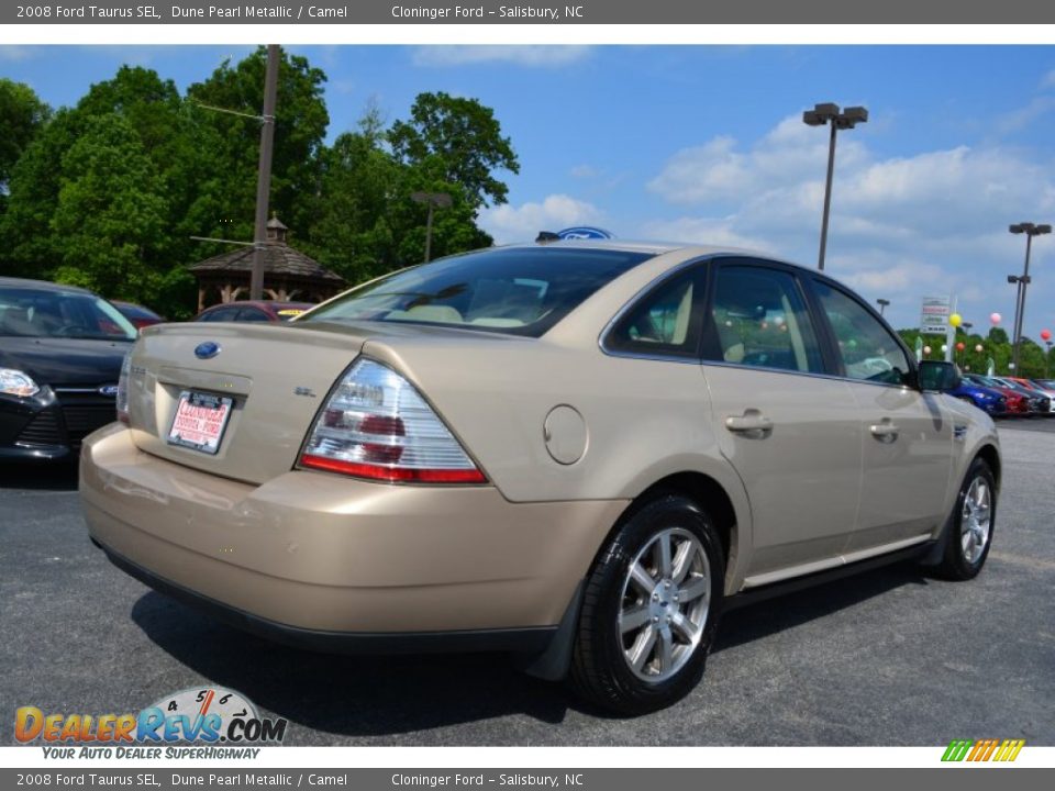 2008 Ford Taurus SEL Dune Pearl Metallic / Camel Photo #3