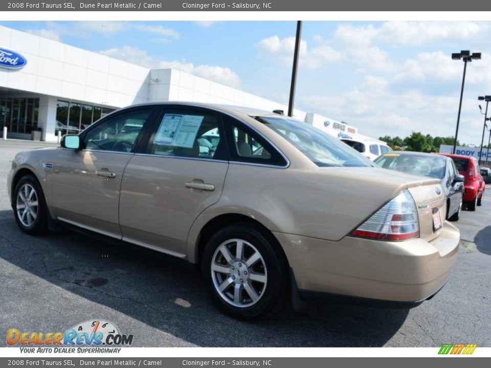 2008 Ford Taurus SEL Dune Pearl Metallic / Camel Photo #5