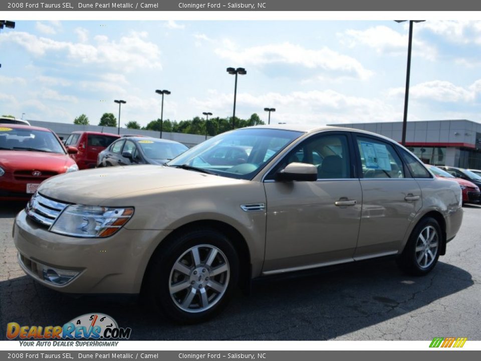 2008 Ford Taurus SEL Dune Pearl Metallic / Camel Photo #7