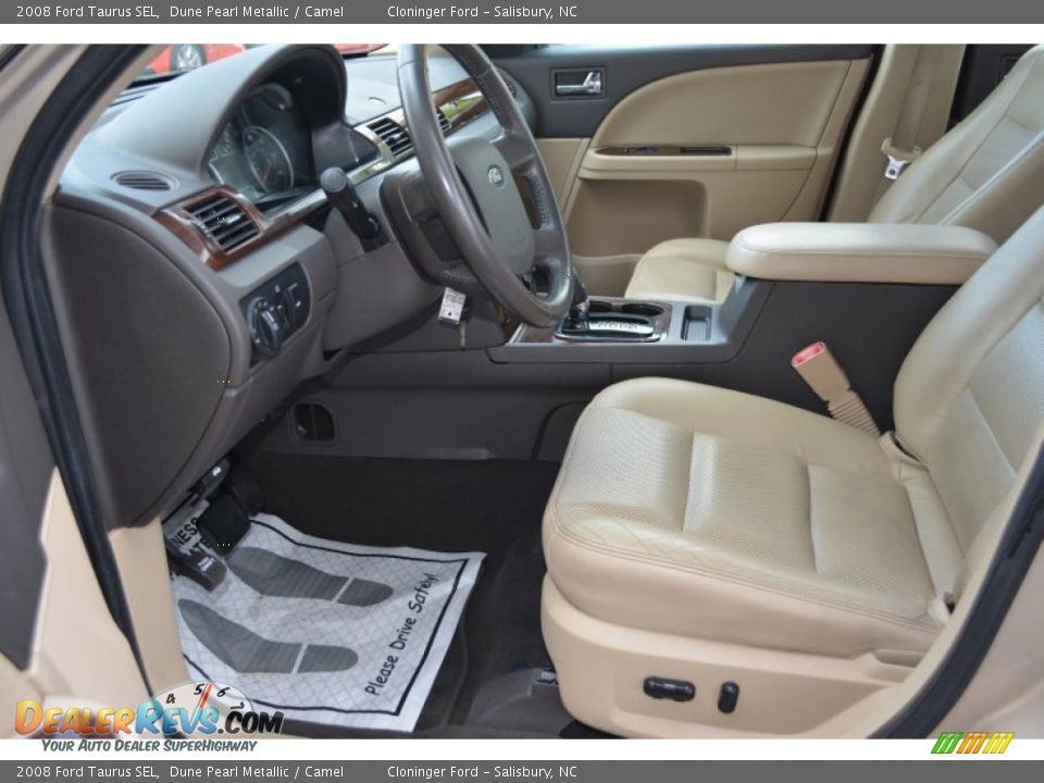 2008 Ford Taurus SEL Dune Pearl Metallic / Camel Photo #10