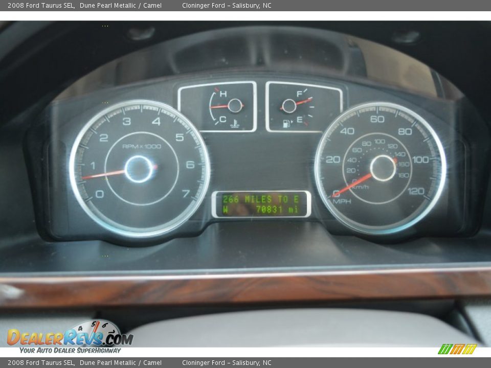 2008 Ford Taurus SEL Dune Pearl Metallic / Camel Photo #22