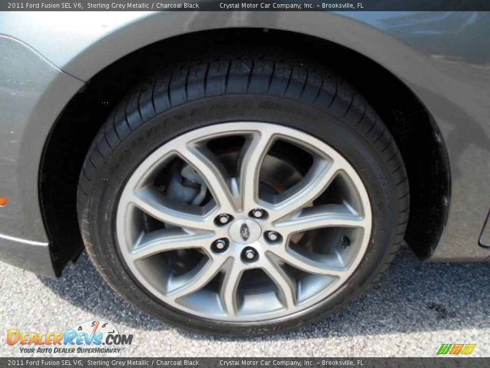 2011 Ford Fusion SEL V6 Sterling Grey Metallic / Charcoal Black Photo #15