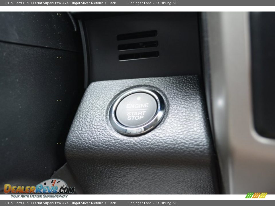 2015 Ford F150 Lariat SuperCrew 4x4 Ingot Silver Metallic / Black Photo #29