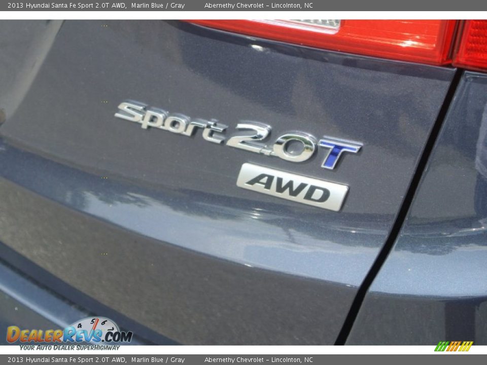 2013 Hyundai Santa Fe Sport 2.0T AWD Marlin Blue / Gray Photo #7