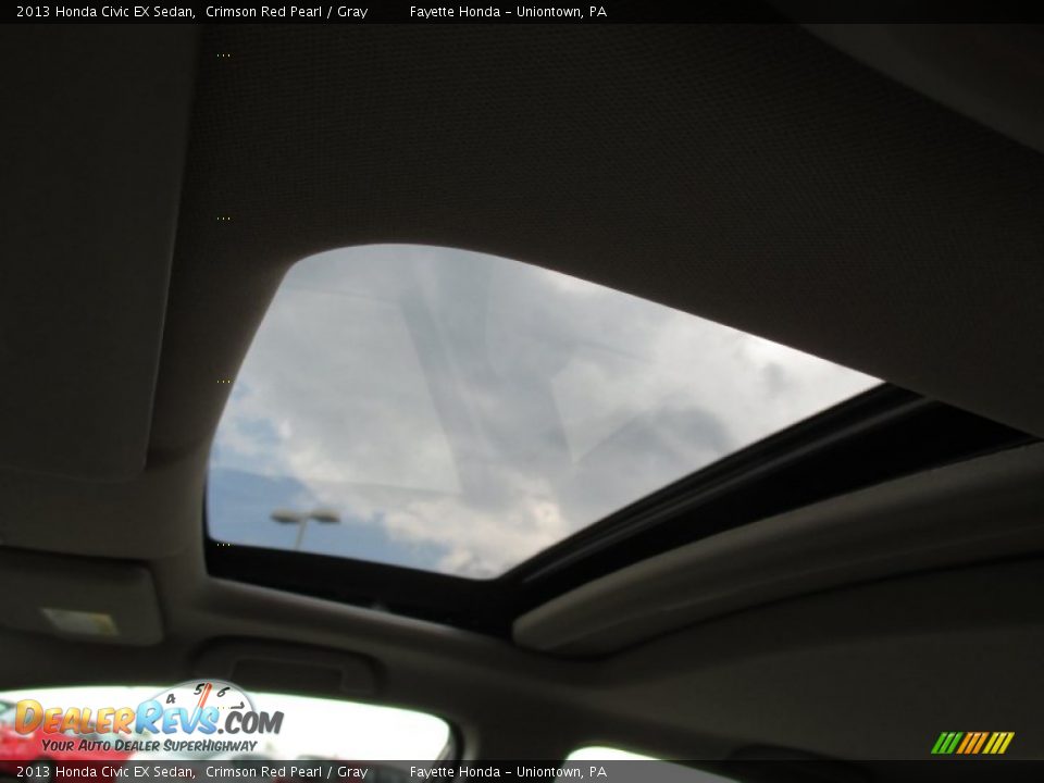 2013 Honda Civic EX Sedan Crimson Red Pearl / Gray Photo #10