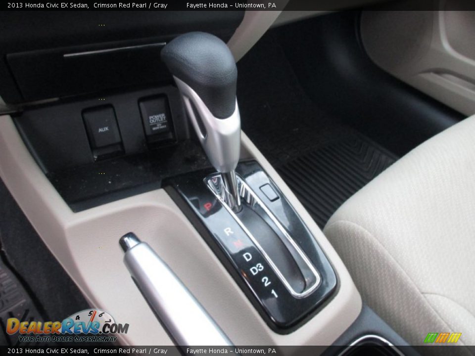 2013 Honda Civic EX Sedan Crimson Red Pearl / Gray Photo #12